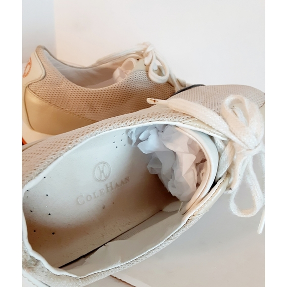 Cole Haan Air Bria Oxford Sneaker - Cream/Gold - Picture 10 of 16